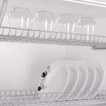 Plastik Damlalıklı Tabaklık - Bardaklık Seti Krom