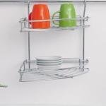 Askılı Köşe Sepeti İkili Krom