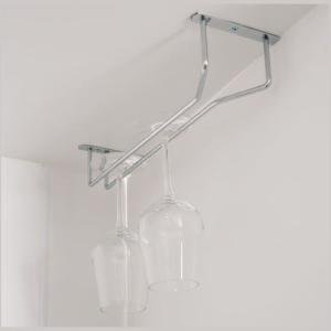 Bar Tipi Kadeh Askısı Bir Bölmeli Krom