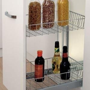 Frenli Raylı Demonte Tezgah Altı Ünite 2 Sepetli