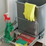 Teleskopik Raylı Plastik Çöp Kovası 16 lt Süngerli