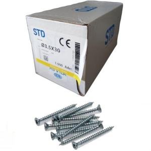 STD SUNTA VİDASI BEYAZ 3,5x30 (1000 Adt)