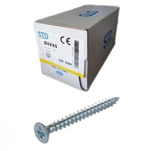 STD SUNTA VİDASI BEYAZ 4x45 (500 Adt)