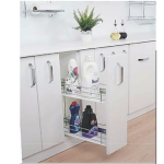 Yandan Teleskopik Frenli Raylı Ahşap Tabanlı Şişelik - Deterjanlık