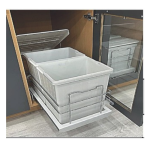 Teleskopik Raylı Plastik Gövde Çöp Kovası 14 + 14 lt