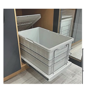 Teleskopik Raylı Plastik Gövde Çöp Kovası 25 lt