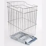 Alttan Raylı Çamaşır Sepeti Krom