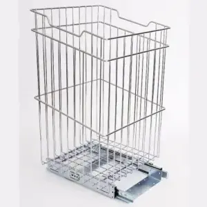 Alttan Raylı Çamaşır Sepeti Krom