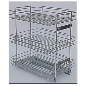 Frenli Raylı Tezgah Altı Ünite 3 Sepetli