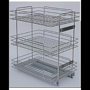 Frenli Raylı Tezgah Altı Ünite 3 Sepetli