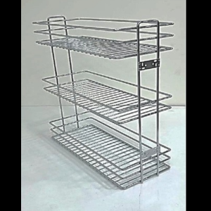 Teleskopik Frenli Raylı  Sepetli Şişelik - Deterjanlık