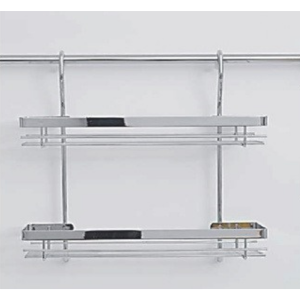 İkili Baharatlık Küçük- Büyük Raflı Krom