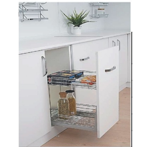 Frenli Raylı Tezgah Altı Ünite 2 Sepetli